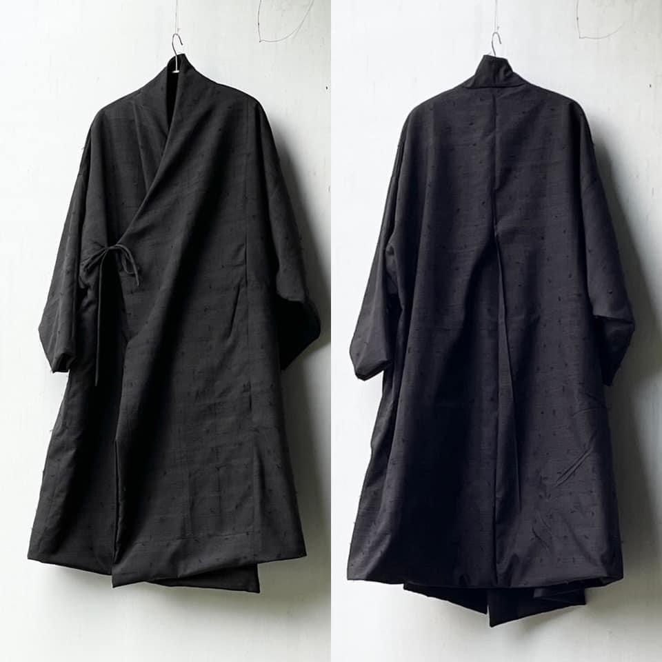 白椿 着物リメイク 紬 袷コート_a0159124_19341032.jpeg