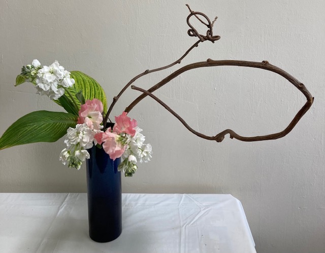 瑠璃玉アザミ ダリア キーウイなどで生け花 アバウトな情報科学博士のアメリカ