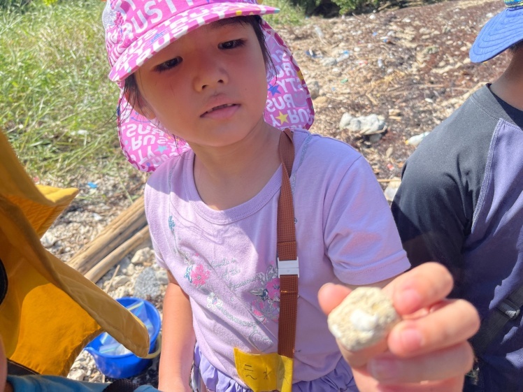夏のあおぞら学童クラブ〔8/31〕中城村にある化石を探索。3つの時代、3種類の岩石を見つけて自分の標本BOXも作りました！_d0363878_18165158.jpg