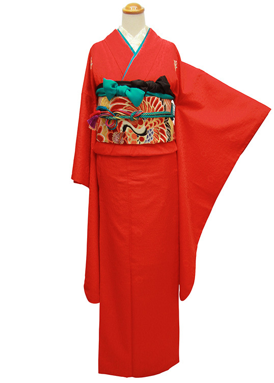 意外に目立ちます 魅力的な無地振袖 それいゆのおしゃれ着物スタイル