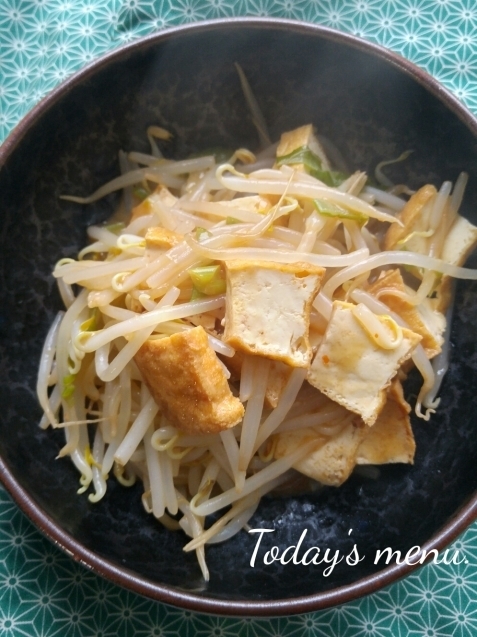 もやしと厚揚げのごま煮_c0124528_16315034.jpg