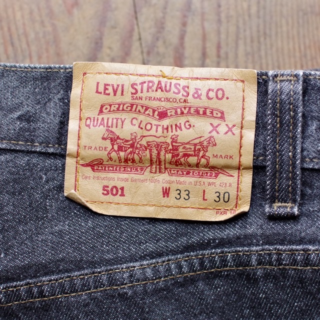 リーバイス 501-0658 先染めブラック ミントコンディション 30×30 80's~ Levi's リーバイス 501-0658 先染めブラックデニム グッド