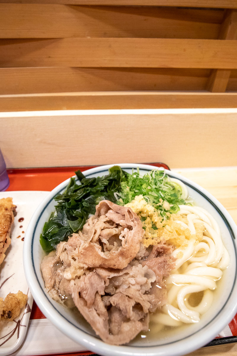 こがね製麺所 高知中央店で、肉うどんとゲソ天_a0077663_18253775.jpg