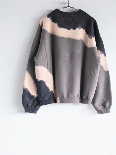 NOMA t.d. Hand Dye Twist Sweat / Gray - Black : 『Bumpkins NOMA t.d. Hand Dye Twist Sweat / Gray - Black : 『Bumpkins