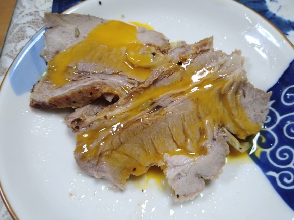 9/12 アサヒ生ビール、豚肩ロース塩釜焼き@自宅_b0042308_23101078.jpg