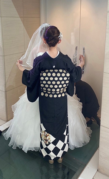 ベールダウン 黒留袖の素敵なお母様☆ベールダウンも美しく : それいゆのおしゃれ着物スタイル