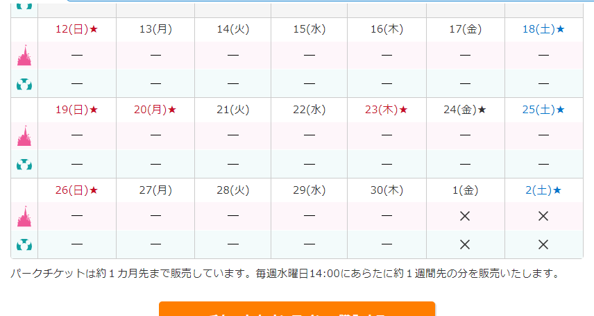 ディズニーチケット攻略 基本的な事 在庫状況の考え方 東京ディズニーリポート