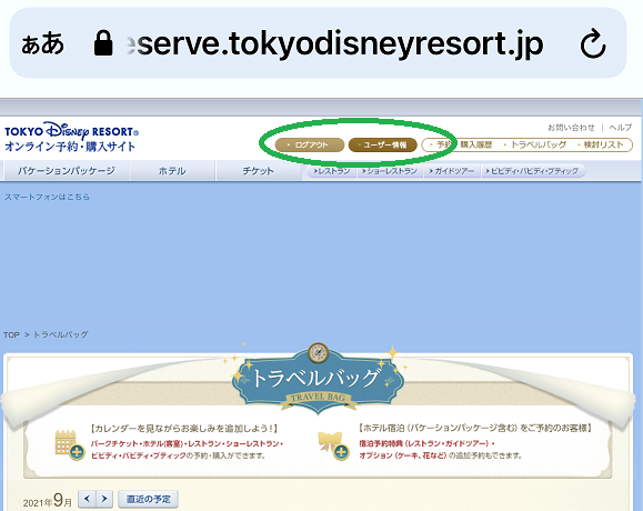 ディズニーチケット攻略 スマホブラウザ ログインついて 東京ディズニーリポート