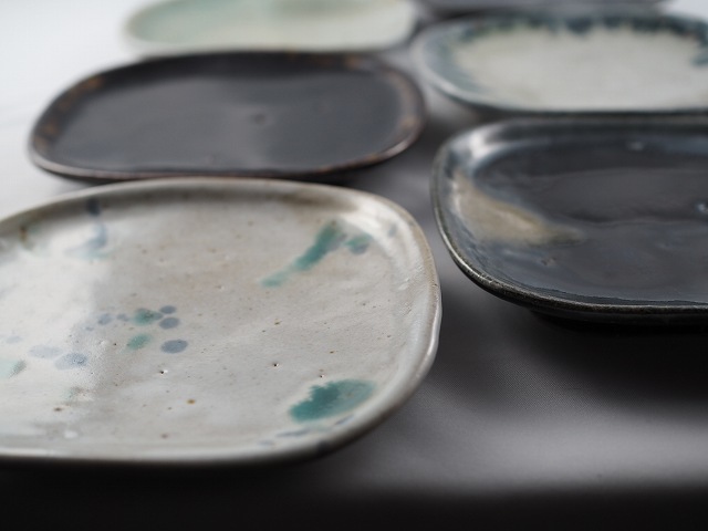 松村英治陶器平皿23㎝2枚セット