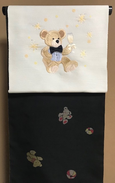 テディベア紬＋テディベア帯・小物で色々コーディネイト。_f0181251_19070339.jpg