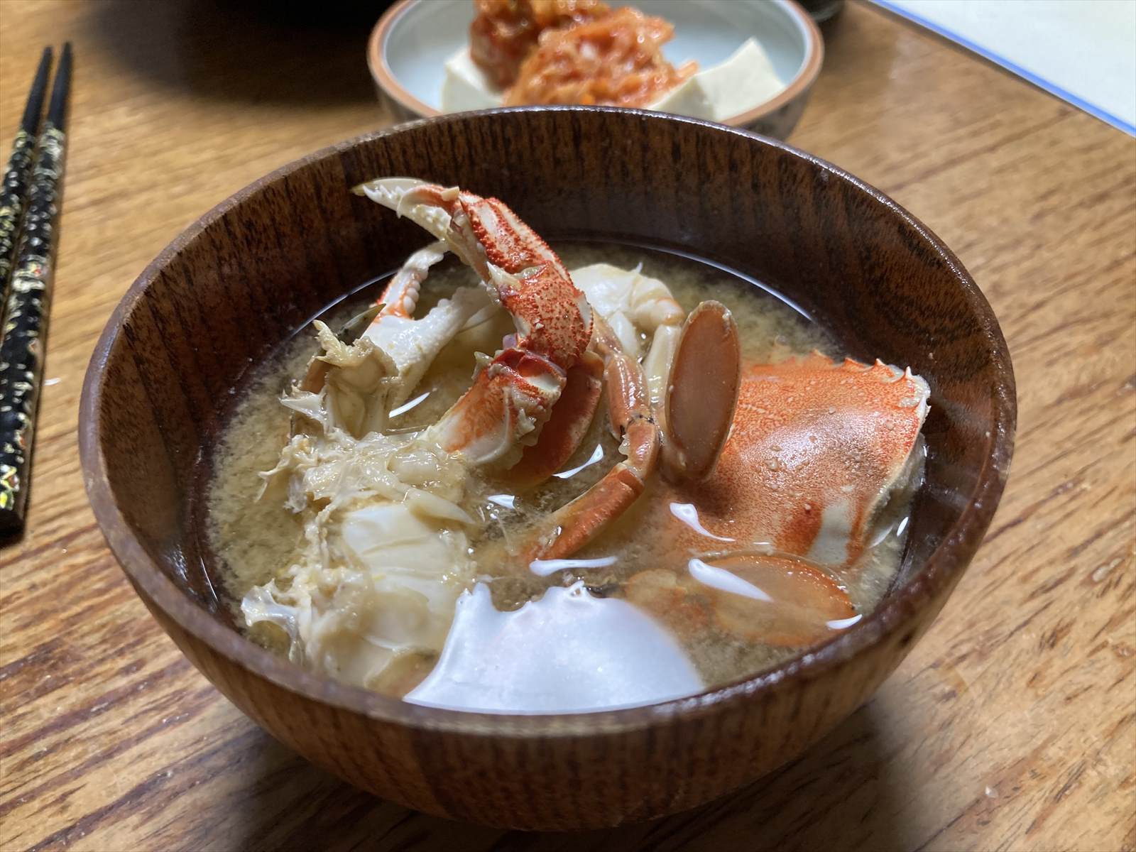 丸ガニの 味噌汁 化石部の父