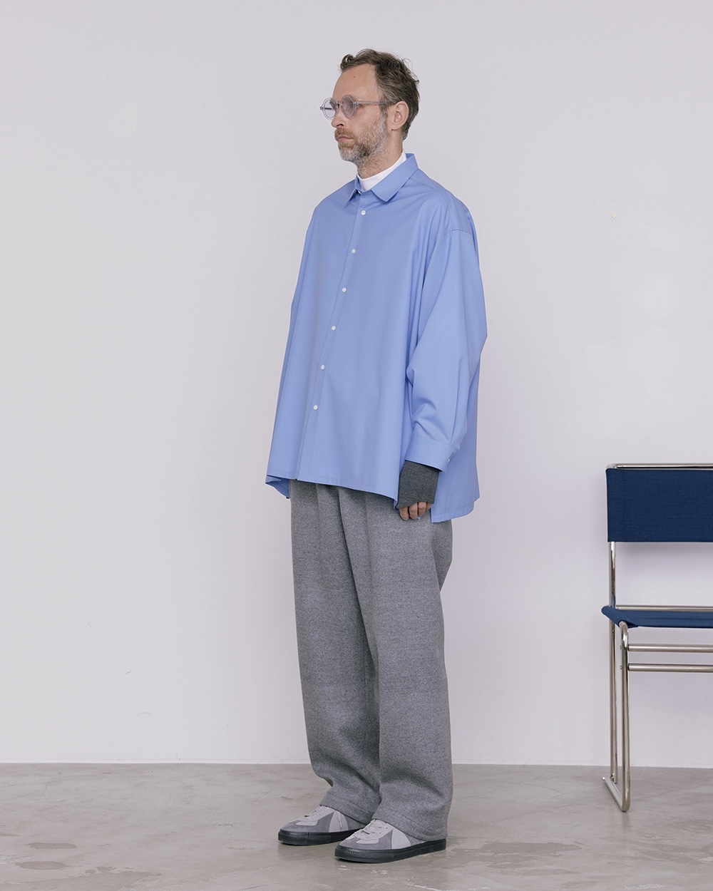 Graphpaper Fine Wool Tropical Oversized Shirt : TRUNK