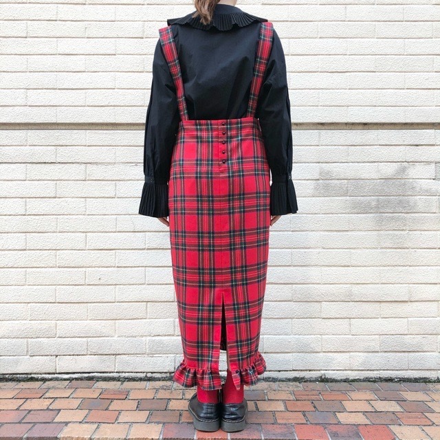 I am I 】Wool check Lady サススカート-