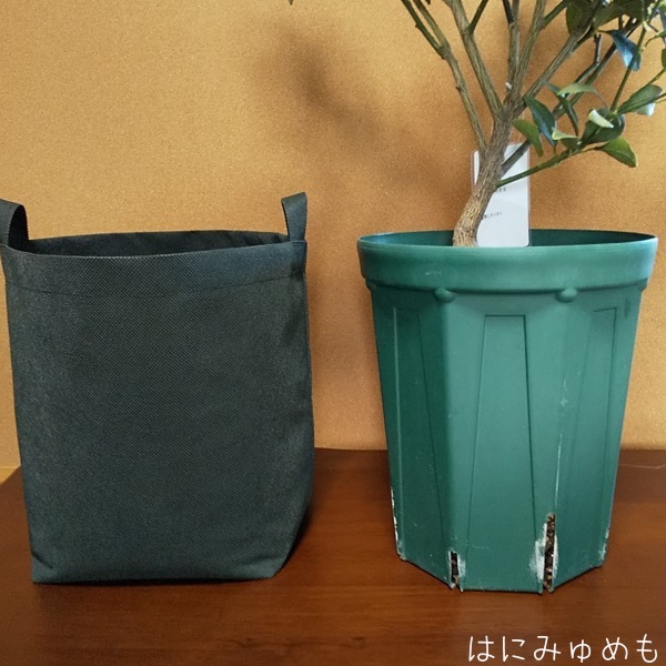 自作不織布ポット はにみゅめも