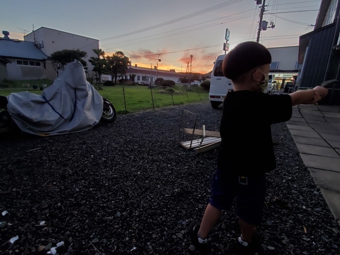 夕焼けジロー。_d0164343_18442170.jpg