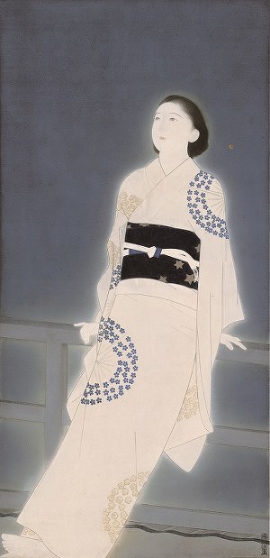 【真作】絵画　田辺満智子　日本画6号　らべんだー　紫の幻想　繊細な筆致　W31 真作】絵画 田辺満智子 日本画6号 らべんだー 紫の