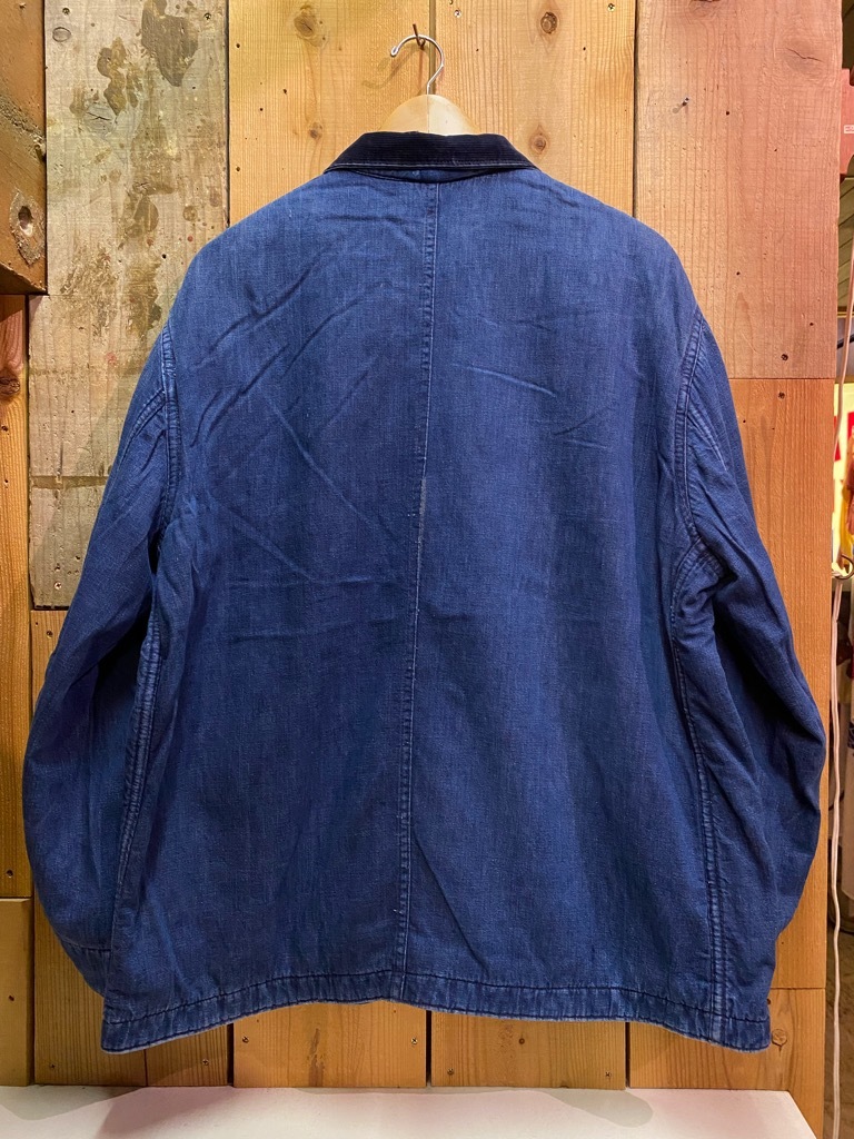 BLUEBLUE ブルーブルー ブランケット裏地付 デニムカバーオール L BLUEBLUE ブルーブルー ブランケット裏地付 デニムカバーオール L