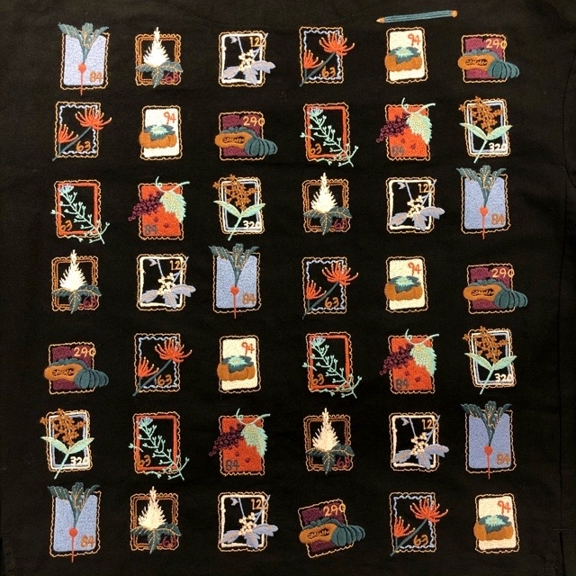 l'atelier du savon〙C/切手とえんぴつ刺繍シリーズ : l'atelier