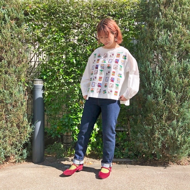l'atelier du savon〙C/切手とえんぴつ刺繍シリーズ : l'atelier du