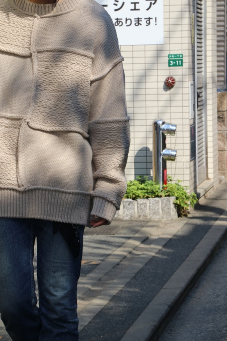 Name. - PATCHWORK KNIT SWEATER : BIRTH DAY