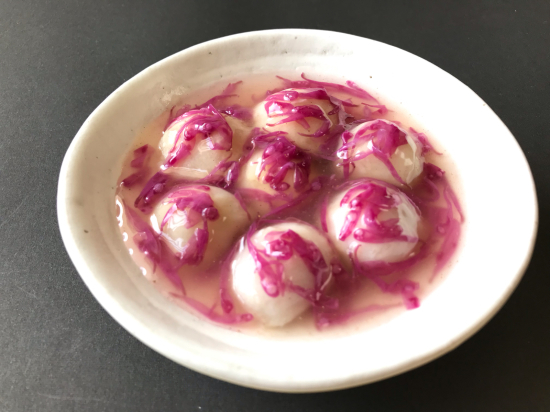 里芋の菊あん掛け ぼっちオバサン食堂