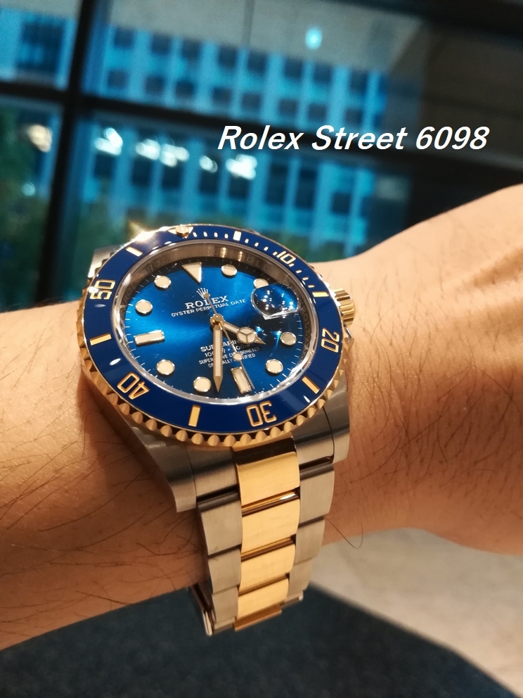 リプロダクト品ROLEX希少品ロレックス青サブゴールド掛け時計