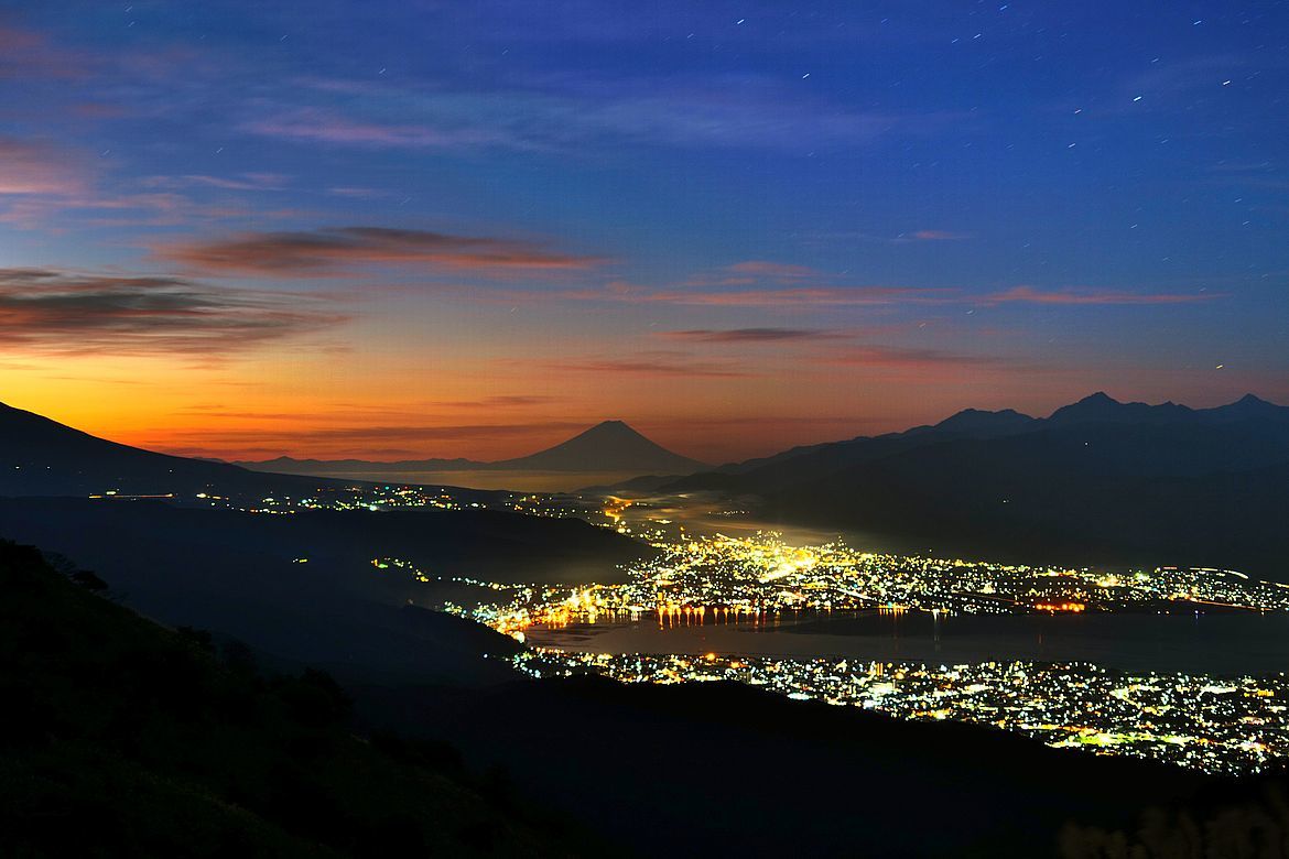 高ボッチ諏訪湖富士山の夜明けのマジックアワーこそ・・・_a0031821_11320478.jpg