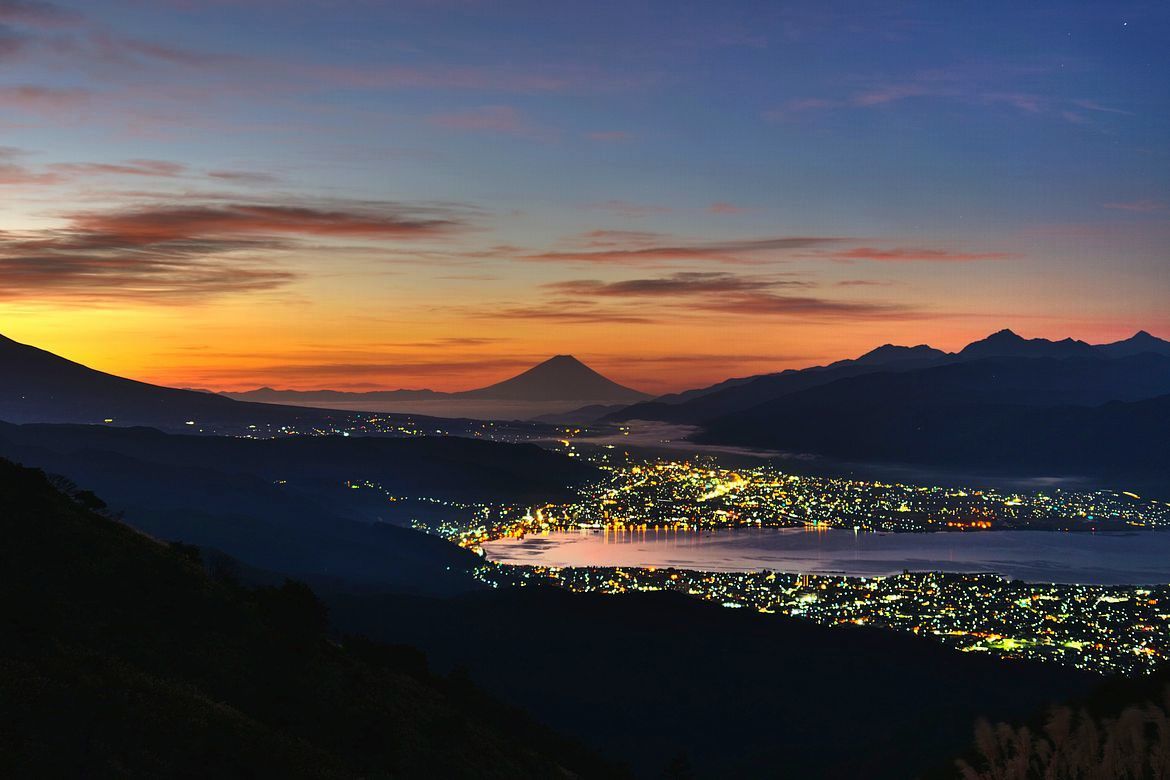 高ボッチ諏訪湖富士山の夜明けのマジックアワーこそ・・・_a0031821_12021290.jpg