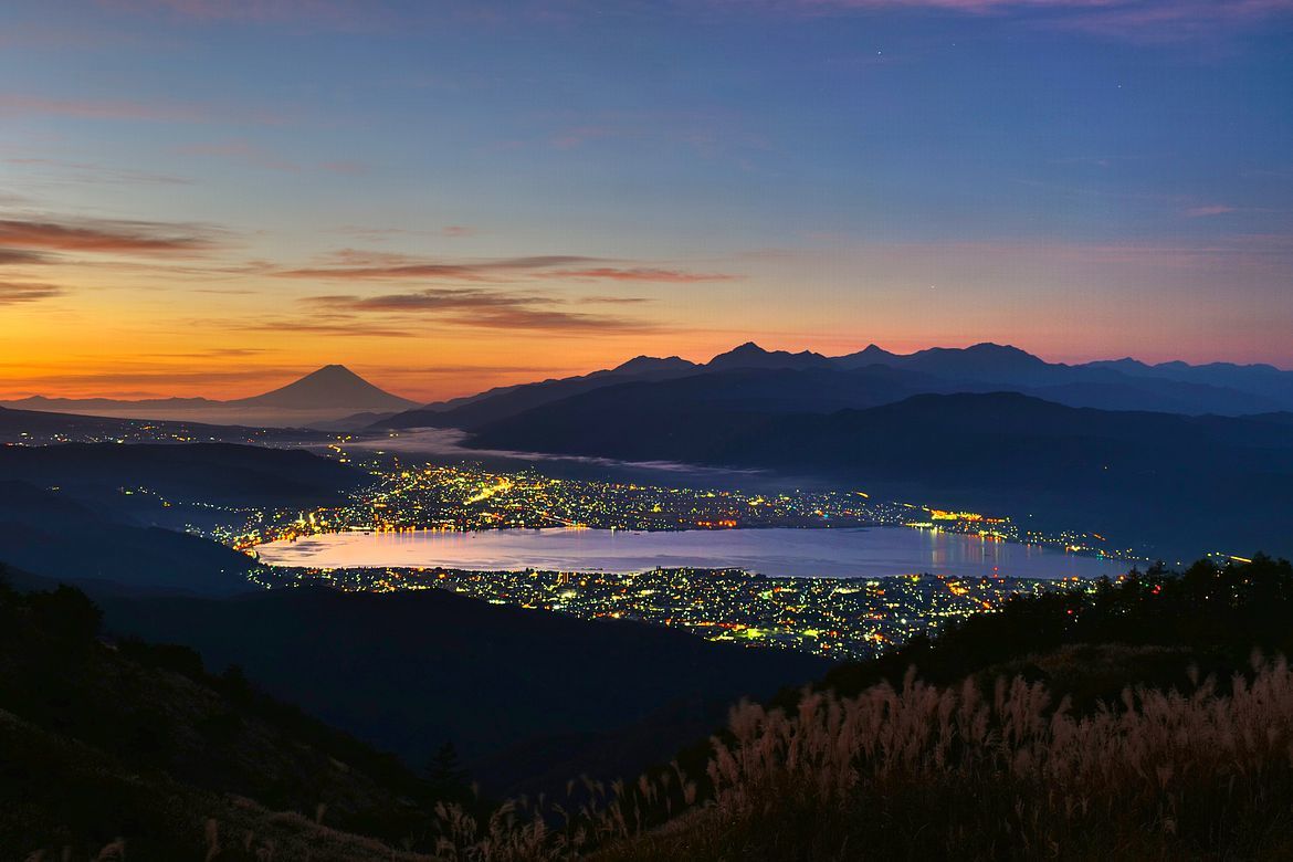 高ボッチ諏訪湖富士山の夜明けのマジックアワーこそ・・・_a0031821_12060364.jpg