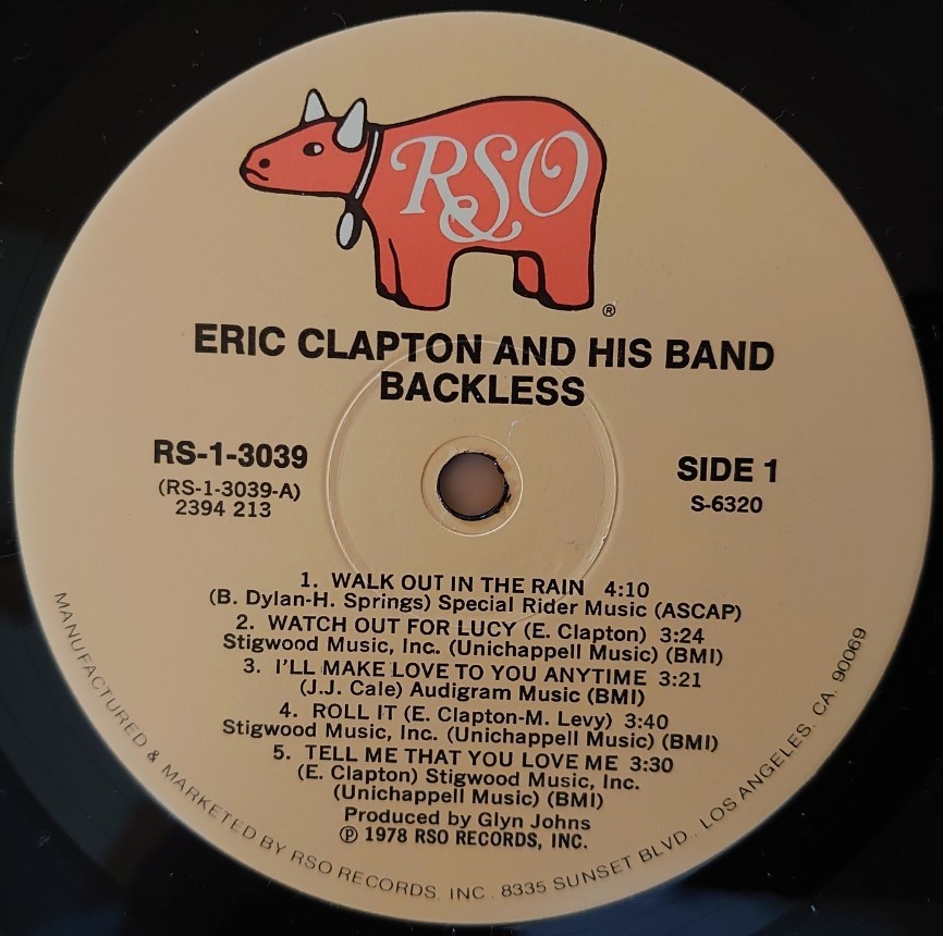Eric Clapton 最終回 Backless : アナログレコード巡礼の旅