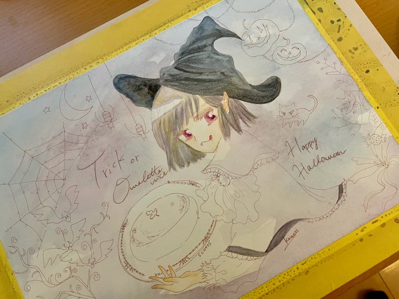 ハロウィンイラスト描いてます_b0208577_21153804.jpg