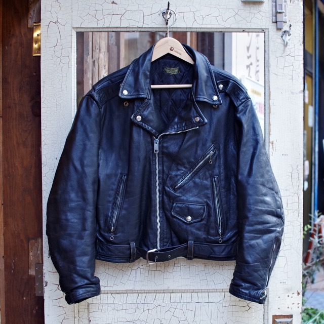 1960s \"HORSE HIDE\" Leather Motorcycle Jacket / ヴィンテージ ホースハイド レザー ダブル ライダース_d0257333_19243451.jpg