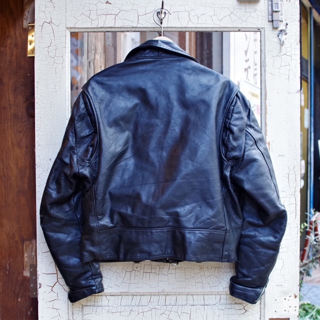 1960s \"HORSE HIDE\" Leather Motorcycle Jacket / ヴィンテージ ホースハイド レザー ダブル ライダース_d0257333_19245200.jpg