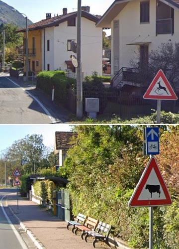 ●『10ミニッツ・オールダー GREEN』の「水の寓話」続き4~北イタリアの道路標識_d0053294_23395290.jpg