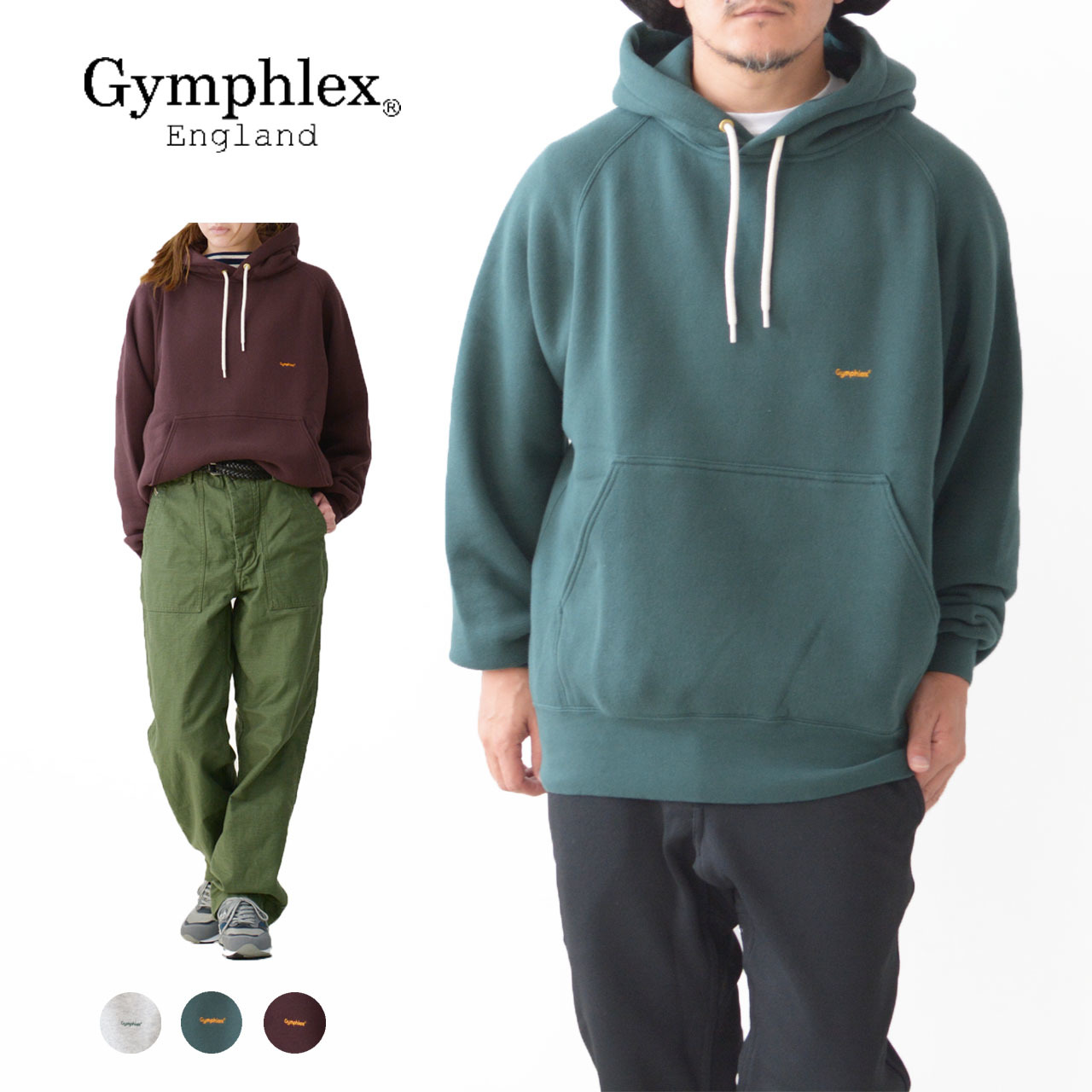 Gymphlex [ジムフレックス] SWING SLEEVE PULLOVER HOODIE [GY-C0014 ARB]_f0051306_13541297.jpg