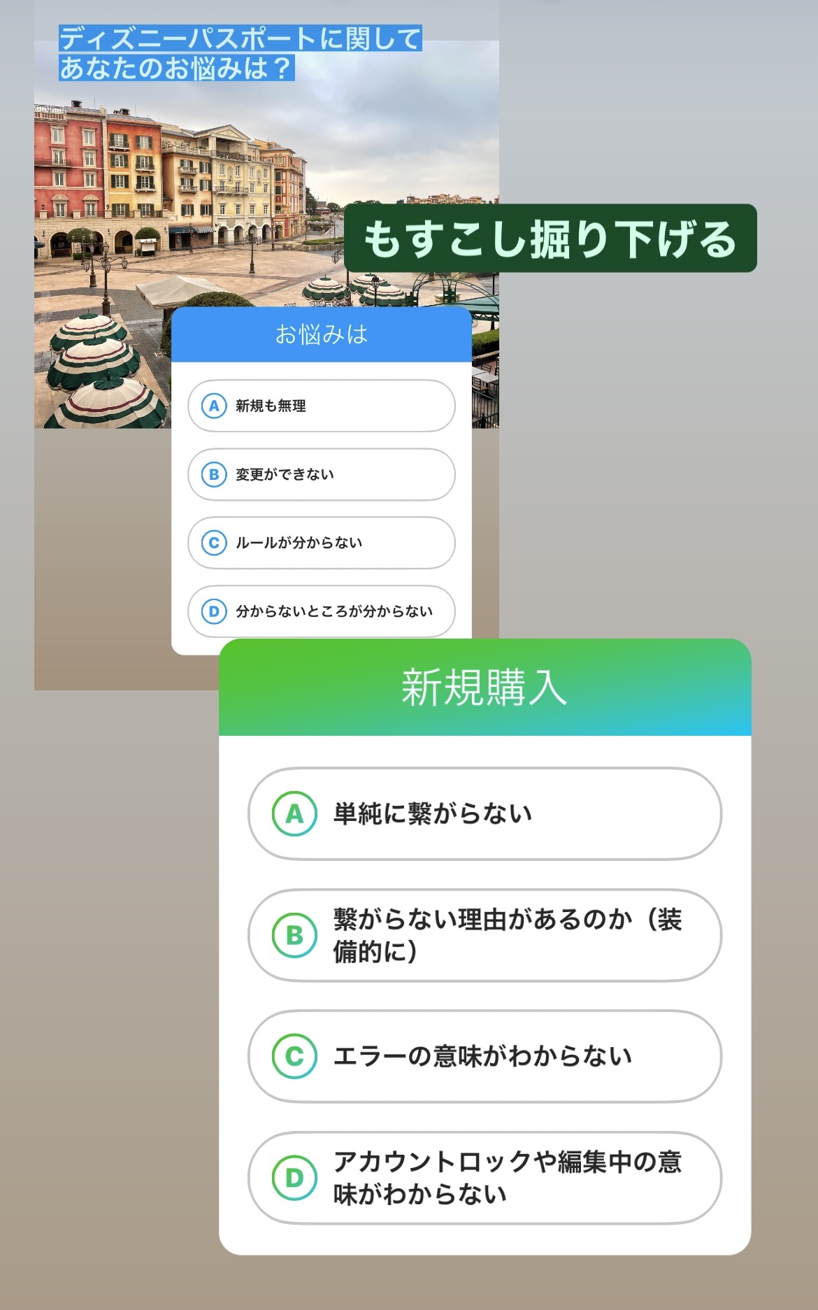 ディズニーパスポート質問 さらに欲し下げてみる 東京ディズニーリポート