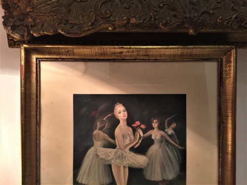 M. kunomoto バレリーナ 絵画 ゴールドフレーム 【公式通販】