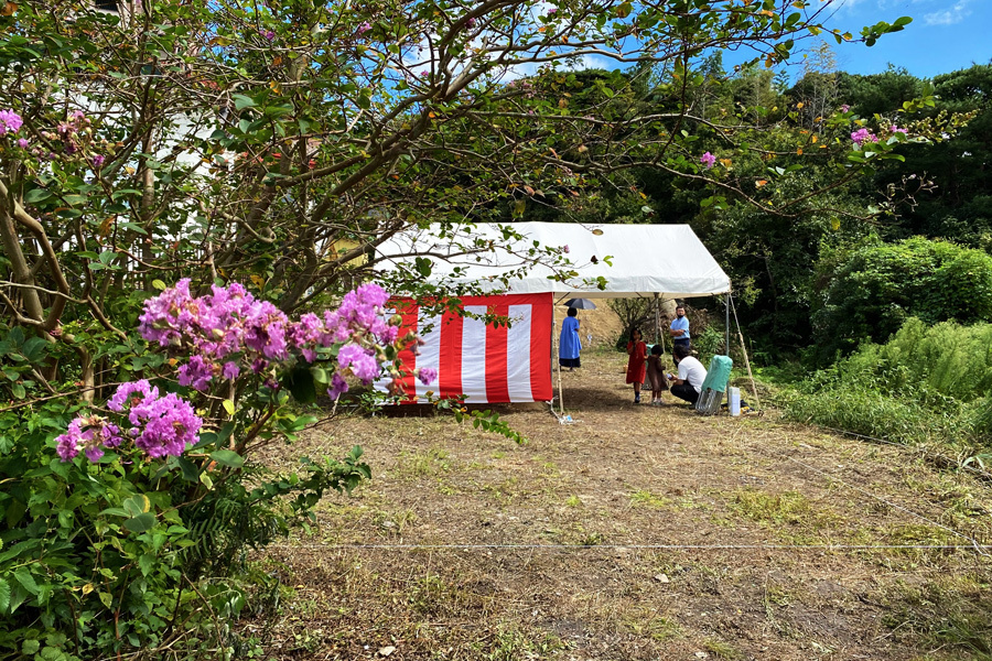 小富士ヒュッテの地鎮祭でした。_e0029115_14555656.jpg