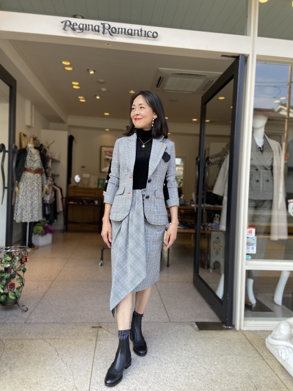 REGINA ROMANTICO グレンチェックストレッチスーツ（楽天市場