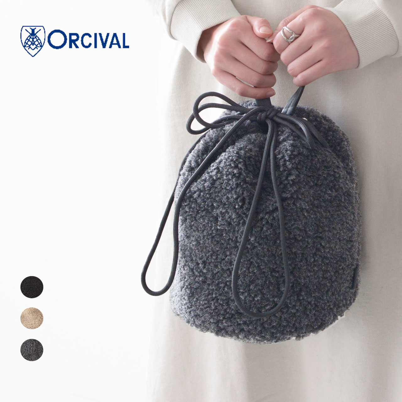 ORCIVAL[オーチバル・オーシバル] BOA DRAWSTRING BAG [OR-H0028 WBA]_f0051306_15340787.jpg