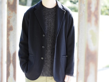 AURALEE CASHMERE WOOL MOSSER OVER JACKET