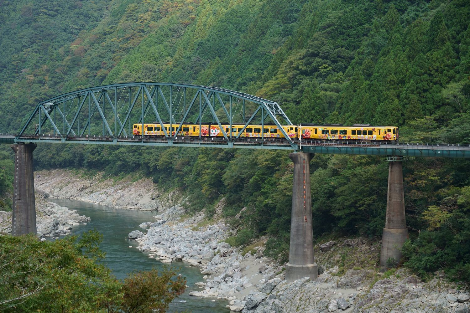 土讃線 上り特急南風18号（小歩危駅←大歩危駅間）第二吉野川橋梁 : 南風・しまんと・剣山 ちょこっと・・・