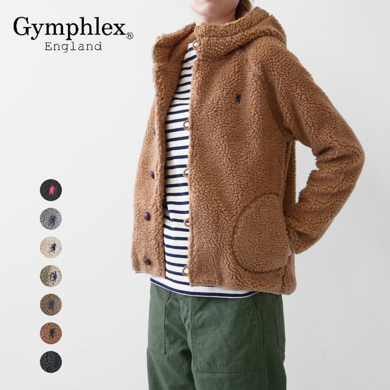 Gymphlex [ジムフレックス]W ボアパーカージャケット [J-1185PL