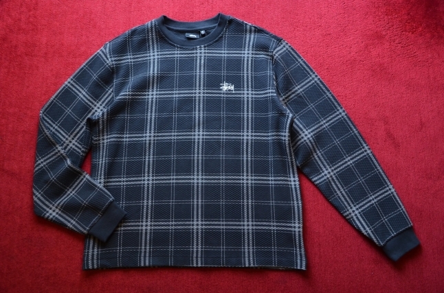 \"STUSSY\"<<DISCHARGED PLAID WAFFLE CREW>>new in!!!!_c0167336_20552800.jpg