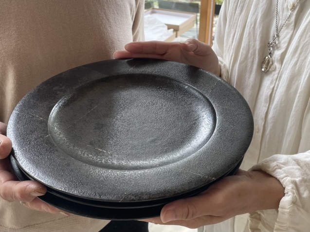 20211023 赤木明登さんのディナー皿とバジル収穫 : gallery円山