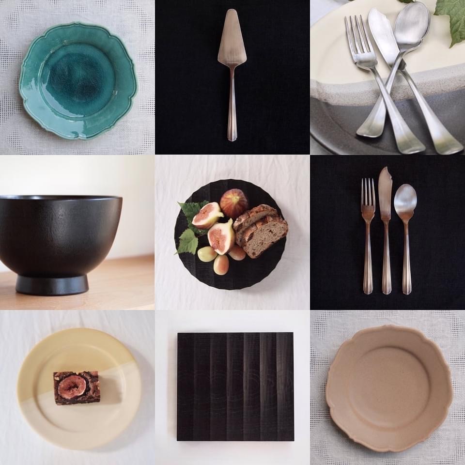 20211023 赤木明登さんのディナー皿とバジル収穫 : gallery円山