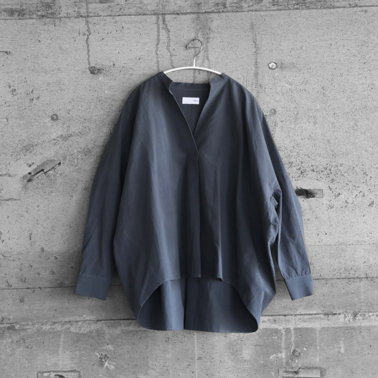 HUIS.／遠州織物綿ウールタイプライタークロススキッパープル