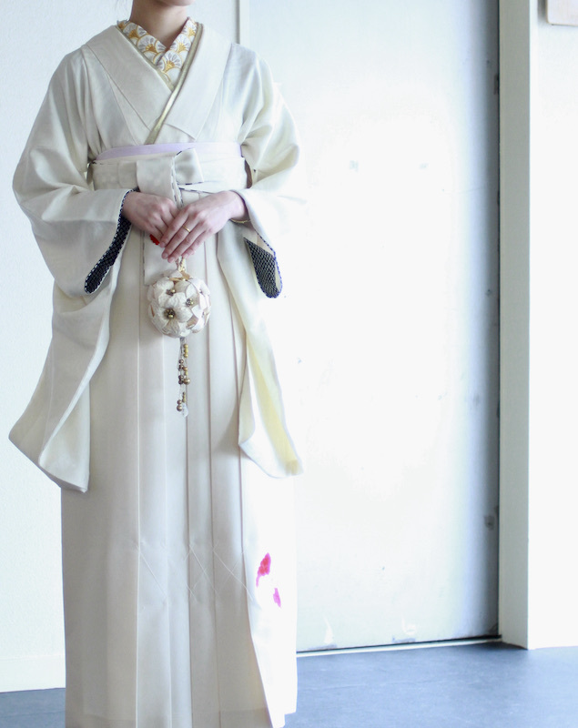 九重：無地の二尺袖卒業Kimono_d0335577_22263832.jpg