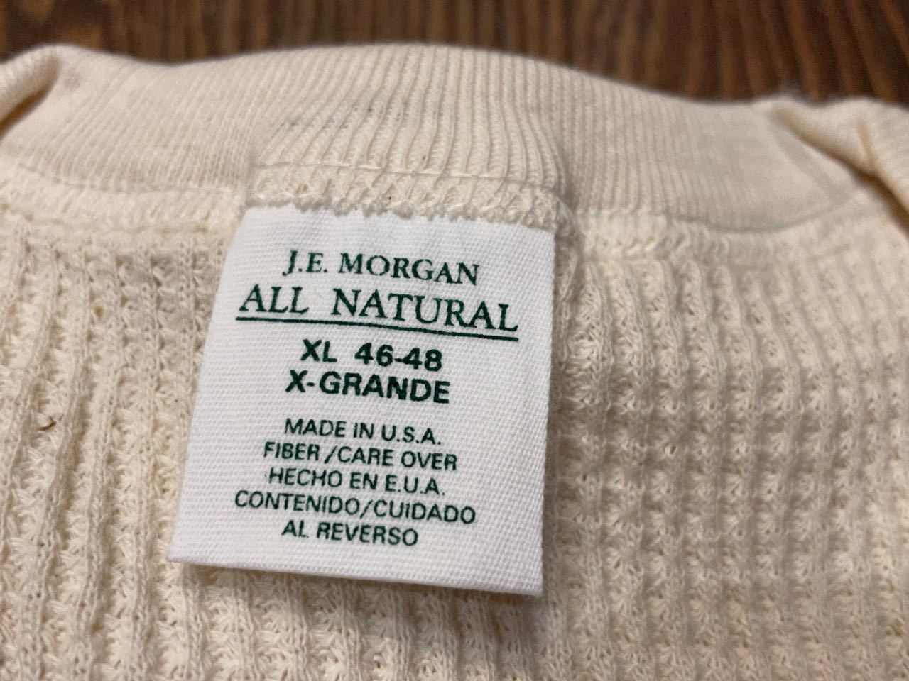 10月30日（土）入荷！J.E MORGN デッドストック　all cotton MADE IN U.S.A サーマル　シャツ！_c0144020_14335153.jpg