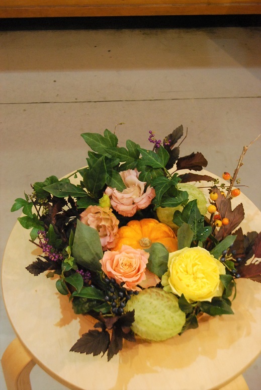 10月の木花フラワーレッスンのご報告。_a0201358_18084567.jpg